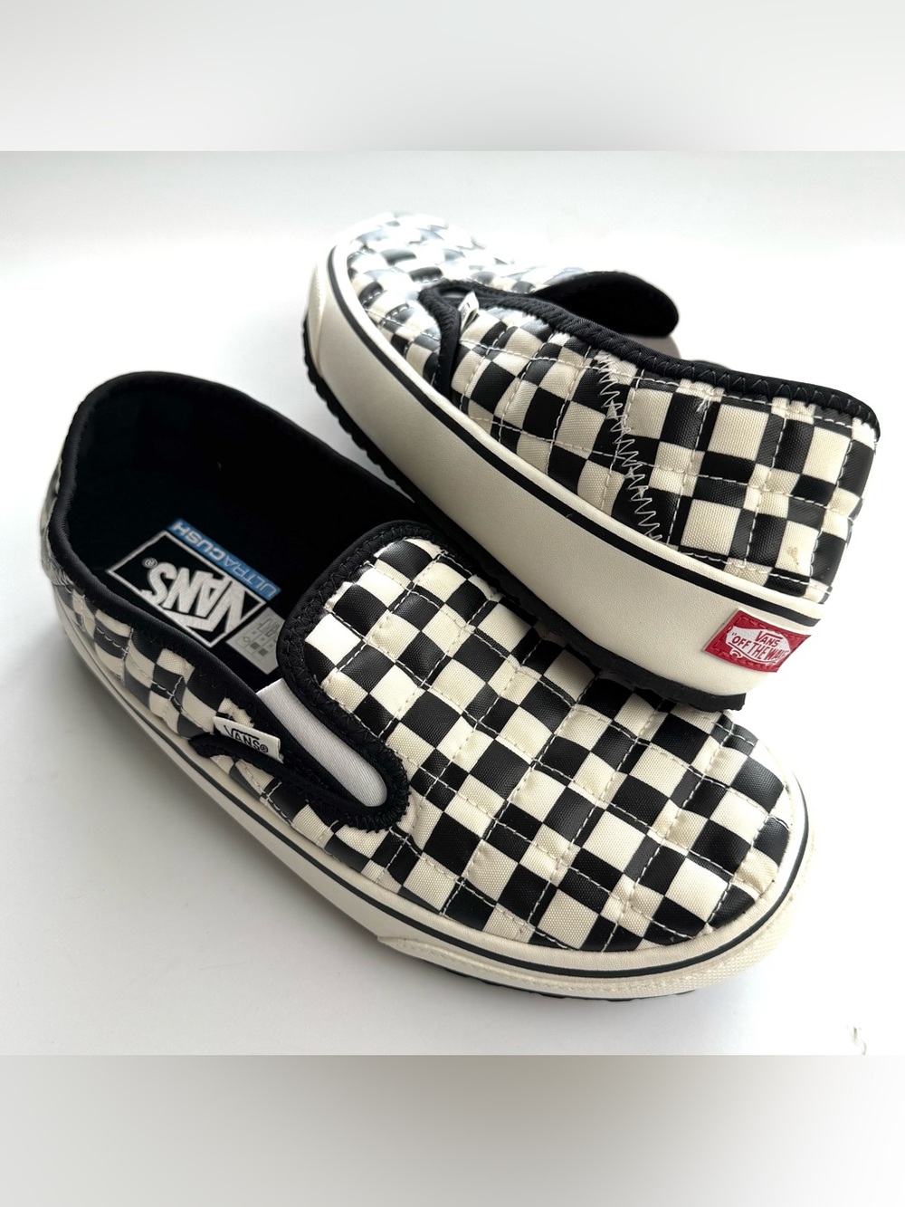 Vans MTE Checkerboard Slip-Er 2 Sneakers Shoes Black/White VN0A4UWOIB8 Mens US 8